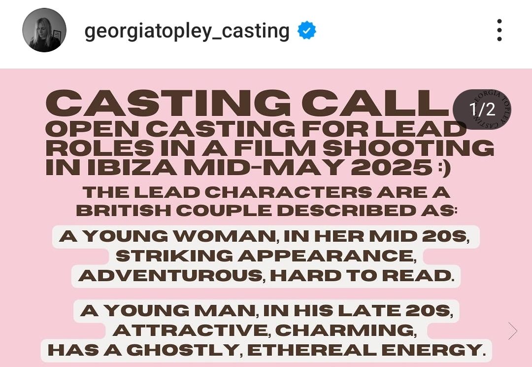 Open Casting Call from Georgia Topley Casting