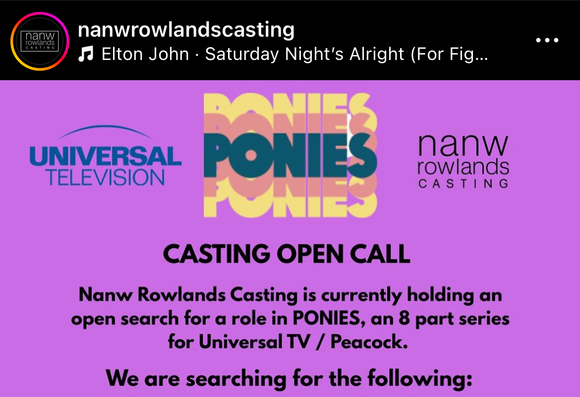 Open Casting Call from Nanw Rowlands Casting