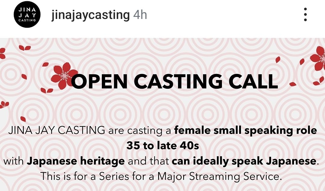 Open Casting Call from Jina Jay Casting