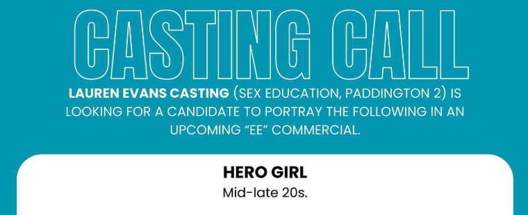 Open Casting Call From Lauren Evans Casting