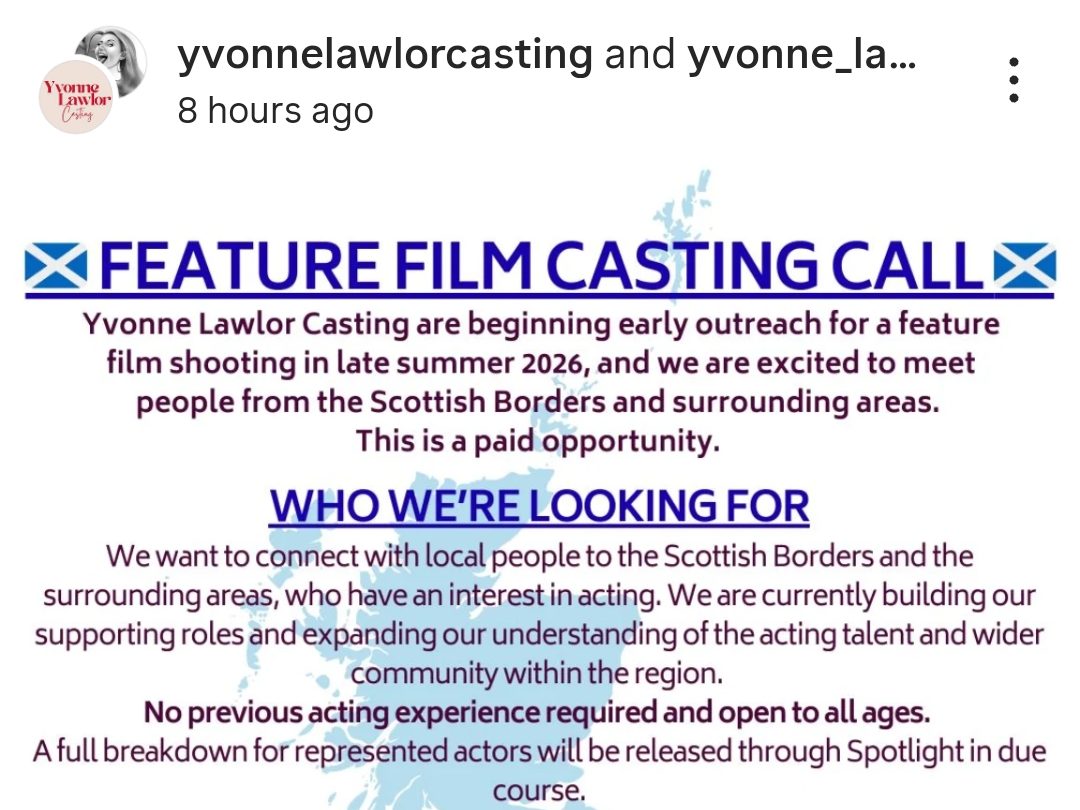 Open Casting From Yvonne Lawlor Casting