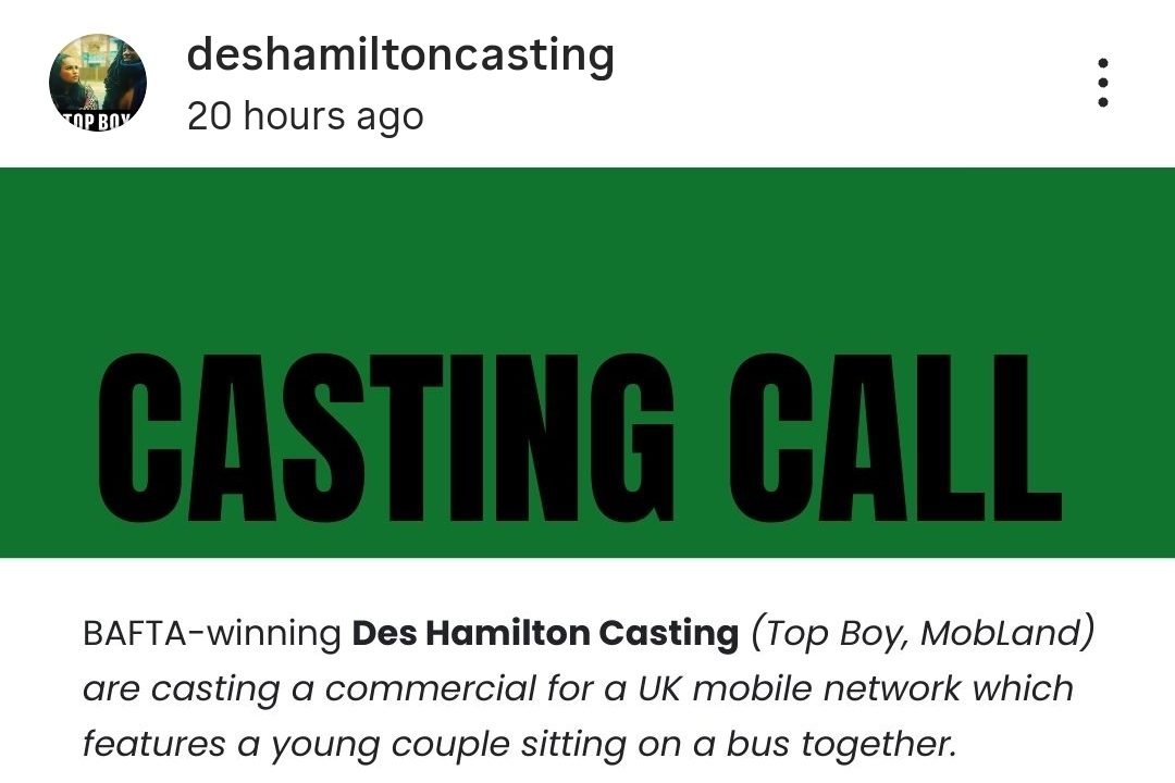 Open Casting From Des Hamilton Casting