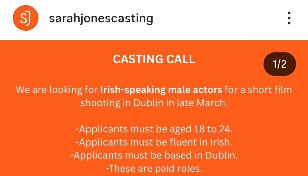 Open Casting From Sarah Jones Casting