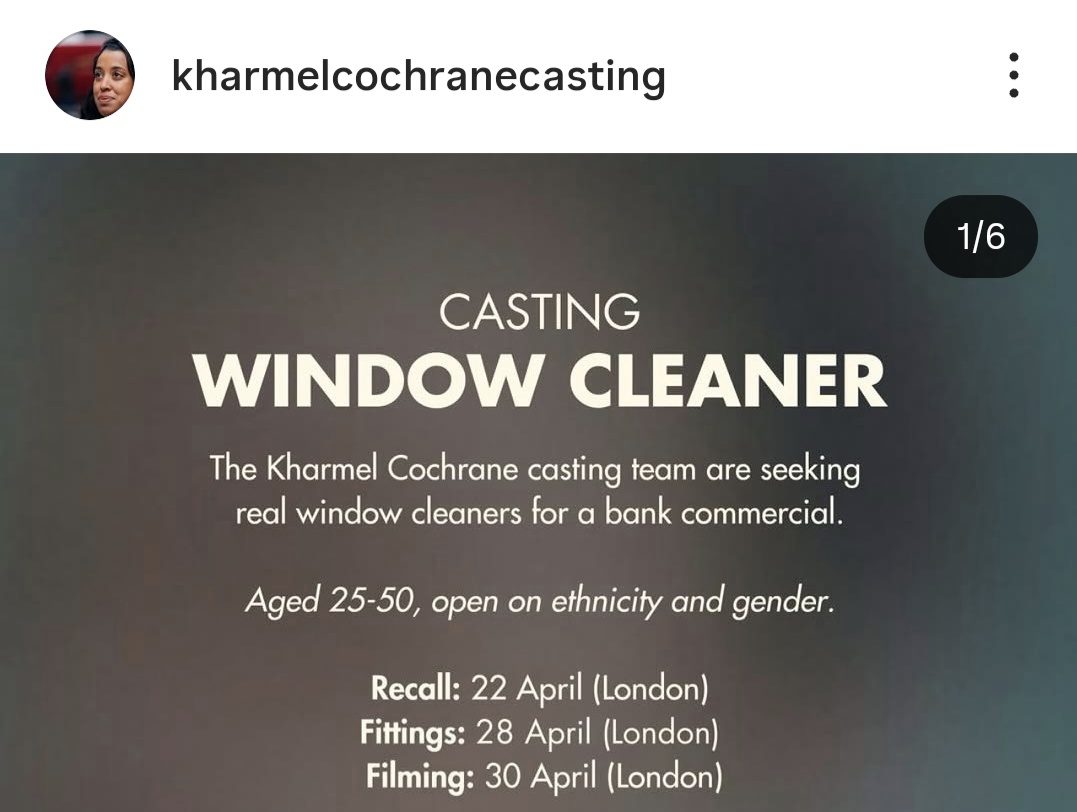 Open Call From Kharmel Cochrane Casting