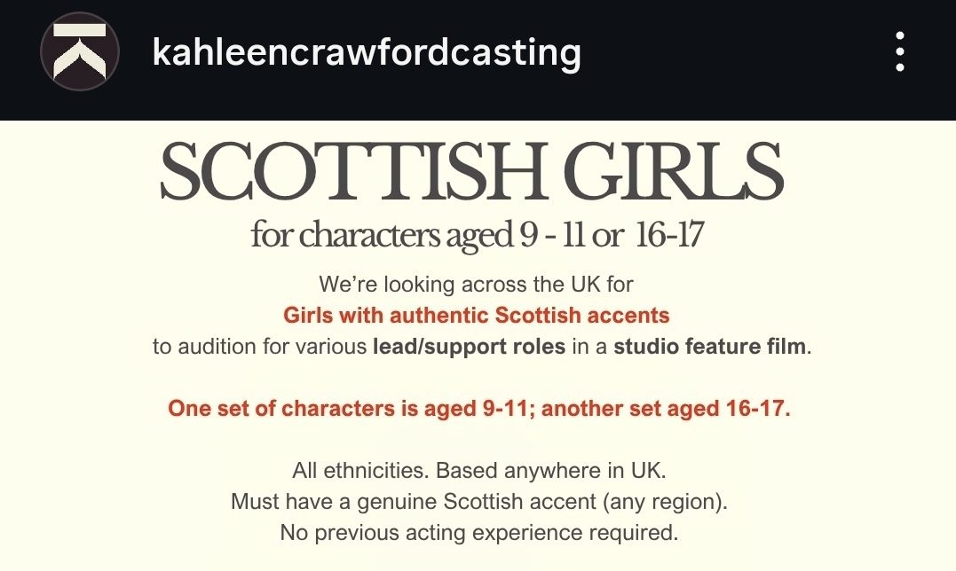 Open Call From Kahleen Crawford Casting